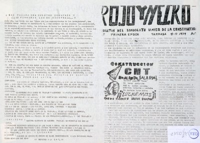 verso de l'affiche : Royo y negro boletin del Sindicato unico de la (...)