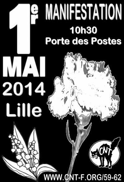 1er mai 2014, Lille, manifestation CNT